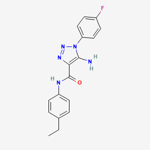 molecular formula C17H16FN5O B4895759 5-amino-N-(4-ethylphenyl)-1-(4-fluorophenyl)-1H-1,2,3-triazole-4-carboxamide 