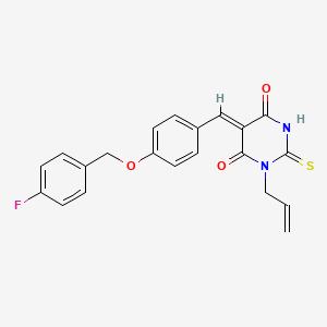1-allyl-5-{4-[(4-fluorobenzyl)oxy]benzylidene}-2-thioxodihydro-4,6(1H,5H)-pyrimidinedione