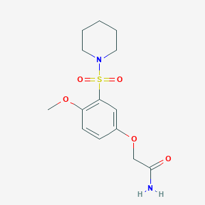 2-[4-methoxy-3-(1-piperidinylsulfonyl)phenoxy]acetamide
