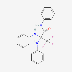 molecular formula C21H18F3N3O B4895807 2-anilino-3,3,3-trifluoro-N~1~,N~2~-diphenylalaninamide 