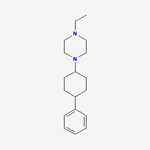 molecular formula C18H28N2 B4895857 1-ethyl-4-(4-phenylcyclohexyl)piperazine 