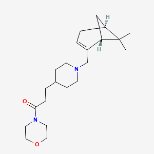 molecular formula C22H36N2O2 B4895896 4-[3-(1-{[(1R,5S)-6,6-dimethylbicyclo[3.1.1]hept-2-en-2-yl]methyl}-4-piperidinyl)propanoyl]morpholine 