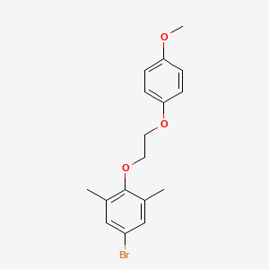 5-bromo-2-[2-(4-methoxyphenoxy)ethoxy]-1,3-dimethylbenzene