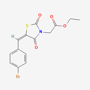 molecular formula C14H12BrNO4S B4895916 ethyl [5-(4-bromobenzylidene)-2,4-dioxo-1,3-thiazolidin-3-yl]acetate 