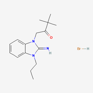 1-(2-imino-3-propyl-2,3-dihydro-1H-benzimidazol-1-yl)-3,3-dimethyl-2-butanone hydrobromide
