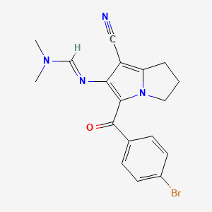 N'-[5-(4-bromobenzoyl)-7-cyano-2,3-dihydro-1H-pyrrolizin-6-yl]-N,N-dimethylimidoformamide