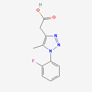 molecular formula C11H10FN3O2 B4895940 [1-(2-fluorophenyl)-5-methyl-1H-1,2,3-triazol-4-yl]acetic acid 