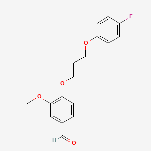 molecular formula C17H17FO4 B4895949 4-[3-(4-fluorophenoxy)propoxy]-3-methoxybenzaldehyde 