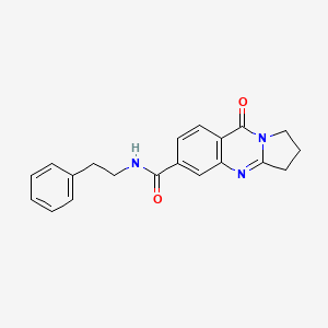 9-oxo-N-(2-phenylethyl)-1,2,3,9-tetrahydropyrrolo[2,1-b]quinazoline-6-carboxamide