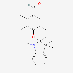 1',3',3',7,8-pentamethyl-1',3'-dihydrospiro[chromene-2,2'-indole]-6-carbaldehyde