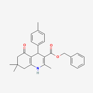 benzyl 2,7,7-trimethyl-4-(4-methylphenyl)-5-oxo-1,4,5,6,7,8-hexahydro-3-quinolinecarboxylate