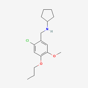 (2-chloro-5-methoxy-4-propoxybenzyl)cyclopentylamine