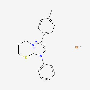 molecular formula C19H19BrN2S B4896000 3-(4-methylphenyl)-1-phenyl-1,5,6,7-tetrahydroimidazo[2,1-b][1,3]thiazin-4-ium bromide 