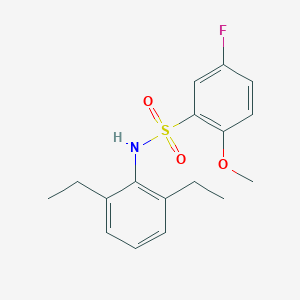 molecular formula C17H20FNO3S B4896008 N-(2,6-diethylphenyl)-5-fluoro-2-methoxybenzenesulfonamide 