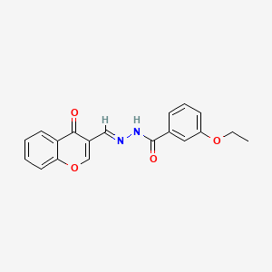 molecular formula C19H16N2O4 B4896015 3-ethoxy-N'-[(4-oxo-4H-chromen-3-yl)methylene]benzohydrazide 