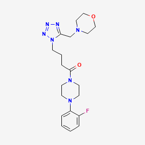 molecular formula C20H28FN7O2 B4896037 4-[(1-{4-[4-(2-fluorophenyl)-1-piperazinyl]-4-oxobutyl}-1H-tetrazol-5-yl)methyl]morpholine 