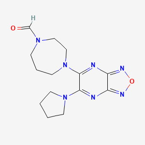 molecular formula C14H19N7O2 B4896059 4-[6-(1-pyrrolidinyl)[1,2,5]oxadiazolo[3,4-b]pyrazin-5-yl]-1,4-diazepane-1-carbaldehyde 
