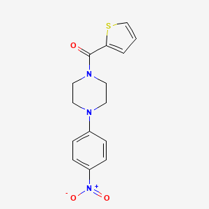 molecular formula C15H15N3O3S B4896087 1-(4-nitrophenyl)-4-(2-thienylcarbonyl)piperazine 