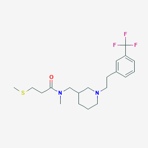 molecular formula C20H29F3N2OS B4896105 N-methyl-3-(methylthio)-N-[(1-{2-[3-(trifluoromethyl)phenyl]ethyl}-3-piperidinyl)methyl]propanamide 