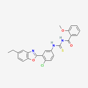 N-({[4-chloro-3-(5-ethyl-1,3-benzoxazol-2-yl)phenyl]amino}carbonothioyl)-2-methoxybenzamide