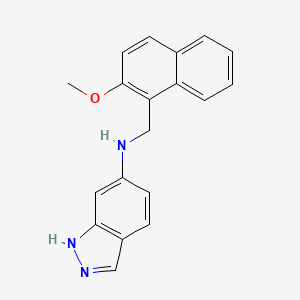 molecular formula C19H17N3O B4896114 N-[(2-methoxy-1-naphthyl)methyl]-1H-indazol-6-amine 