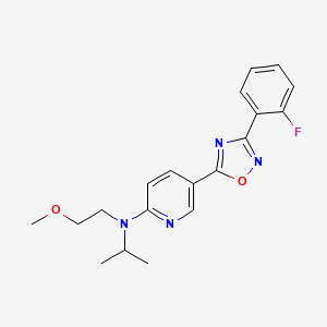 molecular formula C19H21FN4O2 B4896124 5-[3-(2-fluorophenyl)-1,2,4-oxadiazol-5-yl]-N-isopropyl-N-(2-methoxyethyl)-2-pyridinamine 