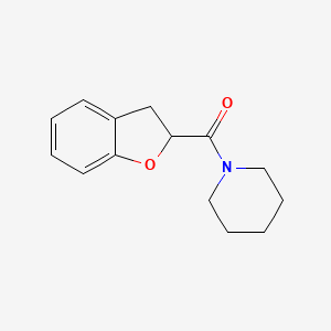 molecular formula C14H17NO2 B4896132 1-(2,3-dihydro-1-benzofuran-2-ylcarbonyl)piperidine 