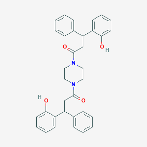 molecular formula C34H34N2O4 B4896175 2,2'-[1,4-piperazinediylbis(3-oxo-1-phenyl-3,1-propanediyl)]diphenol 