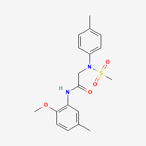 molecular formula C18H22N2O4S B4896187 N~1~-(2-methoxy-5-methylphenyl)-N~2~-(4-methylphenyl)-N~2~-(methylsulfonyl)glycinamide 
