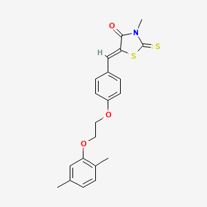 molecular formula C21H21NO3S2 B4896188 5-{4-[2-(2,5-dimethylphenoxy)ethoxy]benzylidene}-3-methyl-2-thioxo-1,3-thiazolidin-4-one 