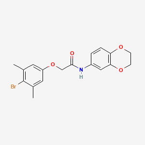 2-(4-bromo-3,5-dimethylphenoxy)-N-(2,3-dihydro-1,4-benzodioxin-6-yl)acetamide