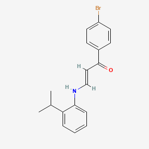 molecular formula C18H18BrNO B4896234 1-(4-bromophenyl)-3-[(2-isopropylphenyl)amino]-2-propen-1-one 
