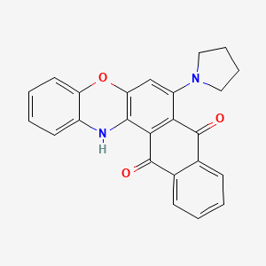 molecular formula C24H18N2O3 B4896240 7-(1-pyrrolidinyl)-8H-naphtho[2,3-a]phenoxazine-8,13(14H)-dione 
