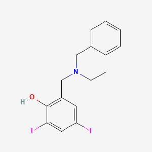 molecular formula C16H17I2NO B4896266 2-{[benzyl(ethyl)amino]methyl}-4,6-diiodophenol 