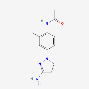 molecular formula C12H16N4O B4896304 N-[4-(3-imino-1-pyrazolidinyl)-2-methylphenyl]acetamide 