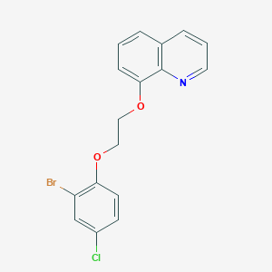 molecular formula C17H13BrClNO2 B4896310 8-[2-(2-bromo-4-chlorophenoxy)ethoxy]quinoline 