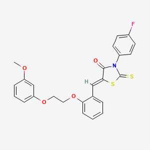 molecular formula C25H20FNO4S2 B4896316 3-(4-fluorophenyl)-5-{2-[2-(3-methoxyphenoxy)ethoxy]benzylidene}-2-thioxo-1,3-thiazolidin-4-one 
