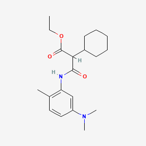 ethyl 2-cyclohexyl-3-{[5-(dimethylamino)-2-methylphenyl]amino}-3-oxopropanoate