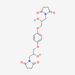 molecular formula C20H24N2O8 B4896348 1,1'-{1,4-phenylenebis[oxy(2-hydroxy-3,1-propanediyl)]}di(2,5-pyrrolidinedione) 