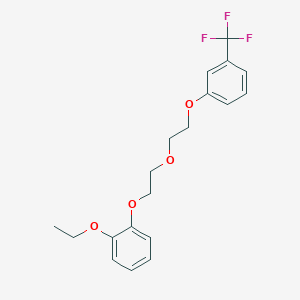 molecular formula C19H21F3O4 B4896352 1-ethoxy-2-(2-{2-[3-(trifluoromethyl)phenoxy]ethoxy}ethoxy)benzene 
