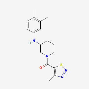 molecular formula C17H22N4OS B4896356 N-(3,4-dimethylphenyl)-1-[(4-methyl-1,2,3-thiadiazol-5-yl)carbonyl]-3-piperidinamine 