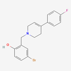 molecular formula C18H17BrFNO B4896363 4-bromo-2-{[4-(4-fluorophenyl)-3,6-dihydro-1(2H)-pyridinyl]methyl}phenol 