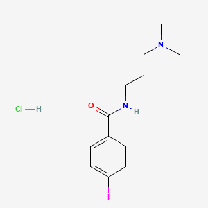 molecular formula C12H18ClIN2O B4896388 N-[3-(dimethylamino)propyl]-4-iodobenzamide hydrochloride 