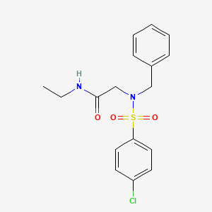 molecular formula C17H19ClN2O3S B4896392 N~2~-benzyl-N~2~-[(4-chlorophenyl)sulfonyl]-N~1~-ethylglycinamide 