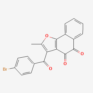 molecular formula C20H11BrO4 B4896421 3-(4-bromobenzoyl)-2-methylnaphtho[1,2-b]furan-4,5-dione 