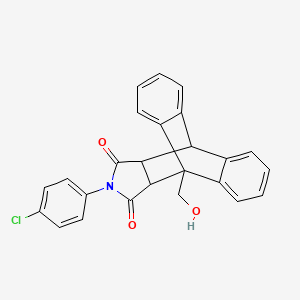 molecular formula C25H18ClNO3 B4896426 17-(4-chlorophenyl)-1-(hydroxymethyl)-17-azapentacyclo[6.6.5.0~2,7~.0~9,14~.0~15,19~]nonadeca-2,4,6,9,11,13-hexaene-16,18-dione 