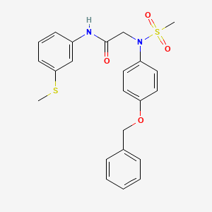 N~2~-[4-(benzyloxy)phenyl]-N~2~-(methylsulfonyl)-N~1~-[3-(methylthio)phenyl]glycinamide