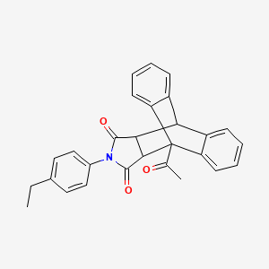 1-acetyl-17-(4-ethylphenyl)-17-azapentacyclo[6.6.5.0~2,7~.0~9,14~.0~15,19~]nonadeca-2,4,6,9,11,13-hexaene-16,18-dione