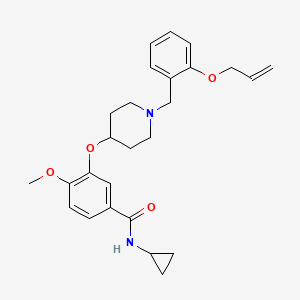 molecular formula C26H32N2O4 B4896444 3-({1-[2-(allyloxy)benzyl]-4-piperidinyl}oxy)-N-cyclopropyl-4-methoxybenzamide 