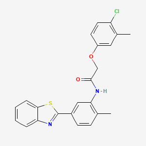 molecular formula C23H19ClN2O2S B4896481 N-[5-(1,3-benzothiazol-2-yl)-2-methylphenyl]-2-(4-chloro-3-methylphenoxy)acetamide 